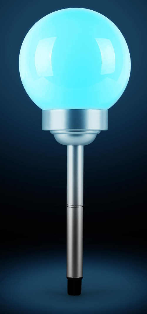 Modrá zapichovací solární zahradní lampička
