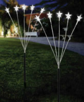 Zahradní světelné LED stonky s 5-ti hvězdami