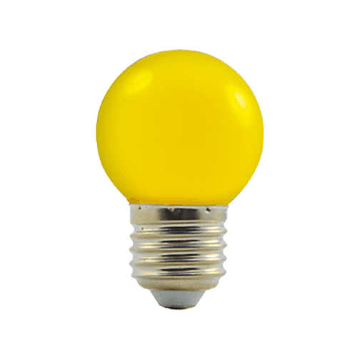 LED žárovka s kulatou baňkou E 27 žlutá