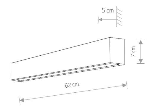 nástěnné stropní svítidlo - rozměry