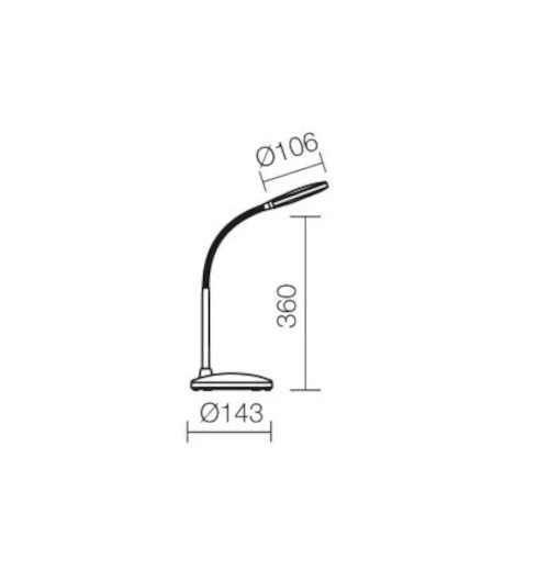 stolní led lampa - rozměr