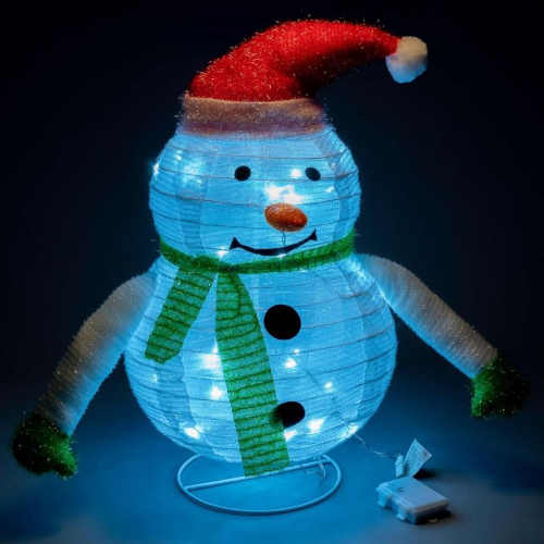 svítící vánoční dekorace - sněhulák