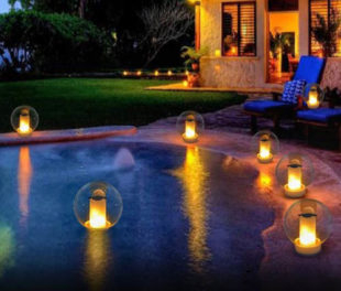 Voděodolné plovoucí LED solární osvětlení vhodné do bazénu
