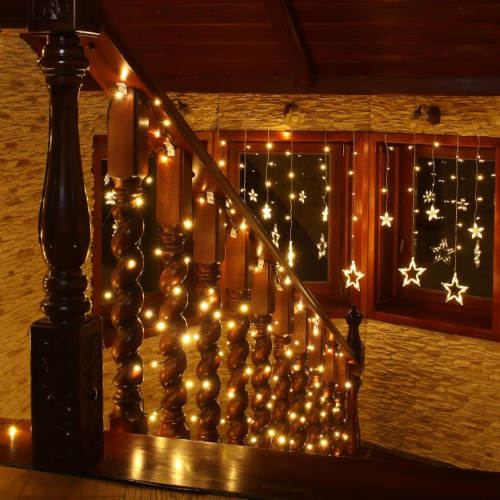 Dlouhý vánoční řetěz s dálkovým ovladačem 60 m 600 LED světýlek